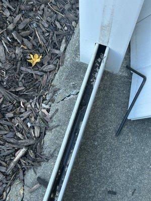 Broken fence after less than 5 years that caused our concrete to crack as well