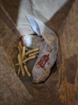 These were the fries I received smh.