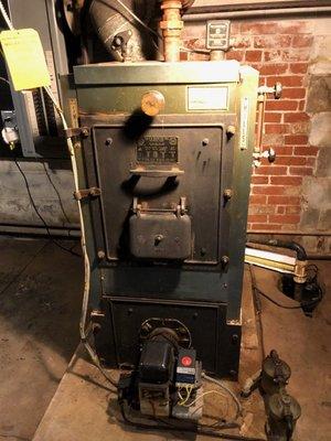 Old Steam boiler that was in desperate need of replacing