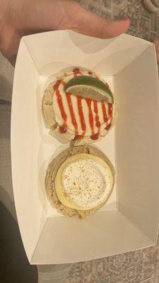 Swizzle sugar and banana cream pie cookies