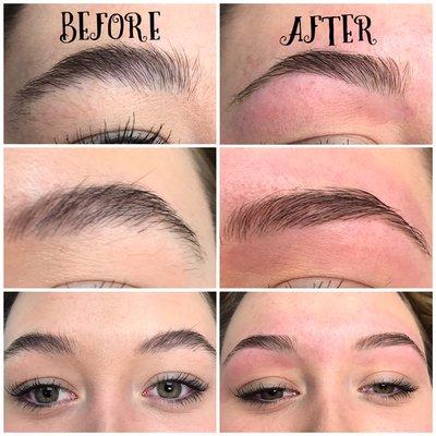 Before and after brow wax :)