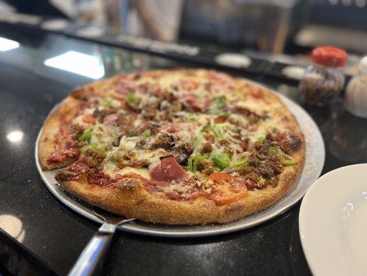 House special (minus olives n mushrooms...)