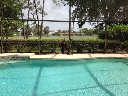 Great heated pool with a fantastic view of the Eagle Ridge Golf Course