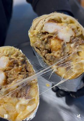 Surf and turf burrito