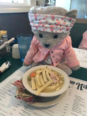 Isolde said she once feared never being able to taste Niko's Chicken Noodle soup.