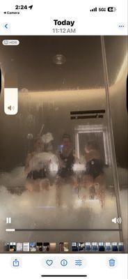 The foam sauna in the Boston location
