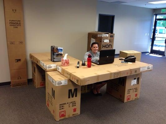 Showroom setup for Built Not Boxed promotion.