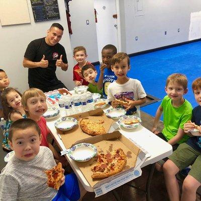 Pizza Party at Summer Camp!