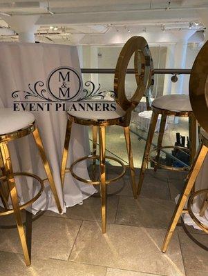 Gold High Top Chairs