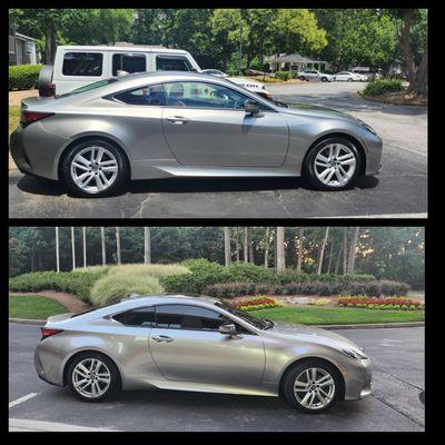 Before and after tint.