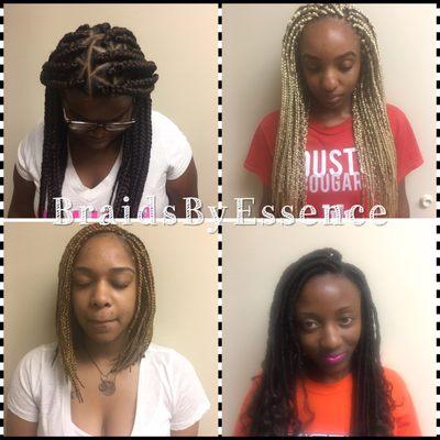 Triangle Braids,Bob Braids, Box Braids and Crotchet Faux locs