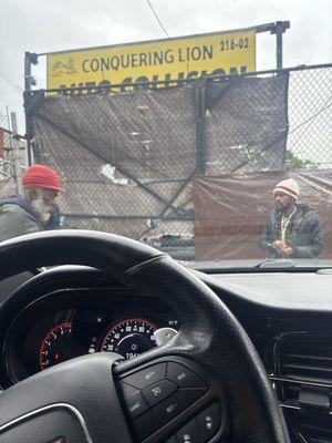 Front of the body shop