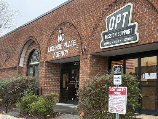 Store front at 8:30 am.