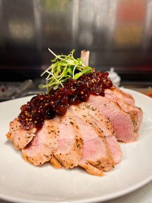 Pork chops w fig sauce