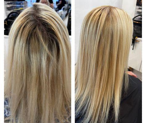 Color Correction & Balanced + Hilights + Blowout by Sara Falcone @ GLOWTIQUE SALON & MEDSPA (239)977-4569