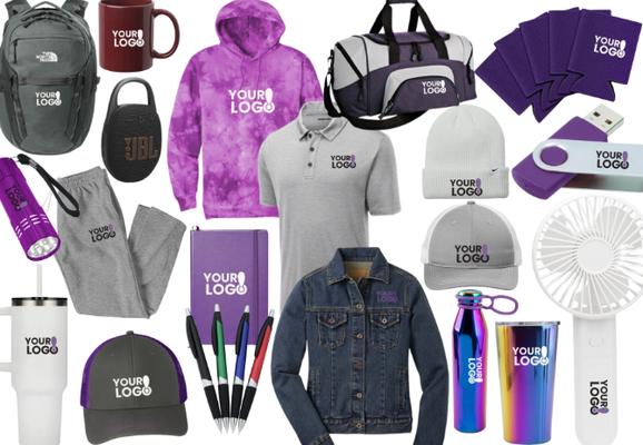 Collage of branded products w/YourLogo!