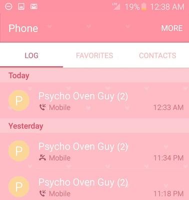 6 calls from Will on a Friday night, out of nowhere.