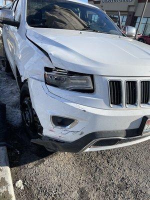 Jeep after the accident