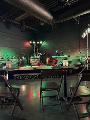 Setup for Dean Martin Holiday tribute with Joe Scalise.