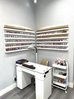 Nail colors on the wall