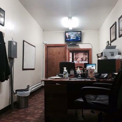 Inside the office of K&K Room Finders