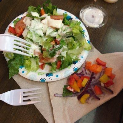 Here is the garden salad.