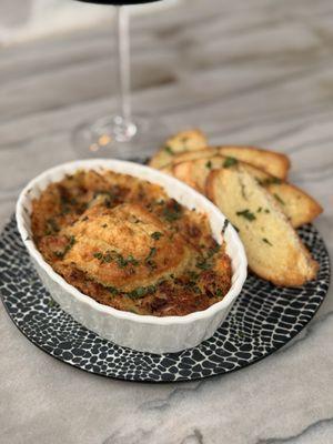 Crab cheddar biscuit bake Shrimp and grits Braised wagyu and cornbread