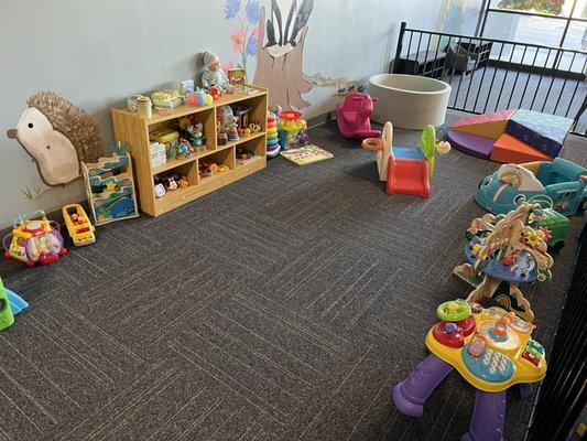 A separate area for babies to play