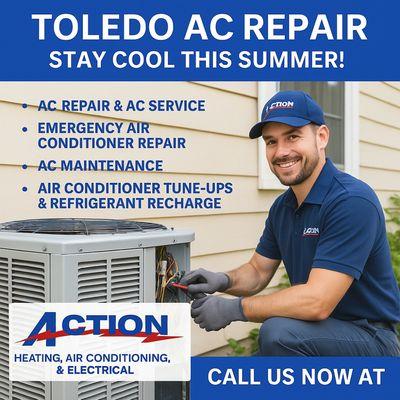 AC repair - Serviving an Air Conditioning unit. Our business offerings to public