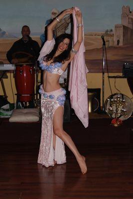 Alisa Greer performing with Nader Shahin at the historic Marrakech Restaurant in downtown San Francisco.