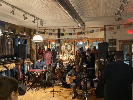 We love having music at the shop! Here we were serenaded by local musicians, Hayley Jane, Rob Compa, and Annie in the Water!