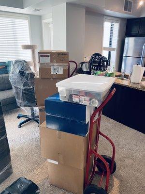 Nice packing ready to be moved