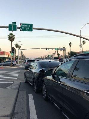 uber accident in Imperial High way
