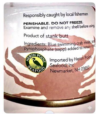 it burns me up that crab from Indonesia is being sold at the same price as Chesapeake Bay crab. CRAB SCAPLING