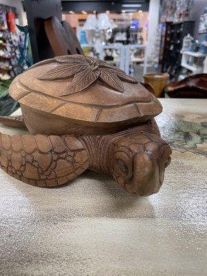 Beautifully wooden carved turtle