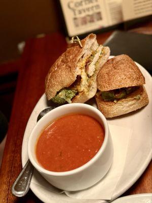 Chicken Pesto and Cup Tomato Soup