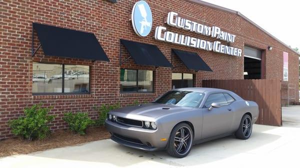 A customers Challenger we turned flat Maserati grey!