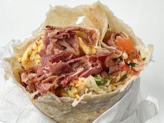 Breakfast Burrito with Pastrami... aka "The Putter To Sleeper"