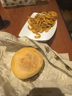 Smokestack Burger and seasoned fries