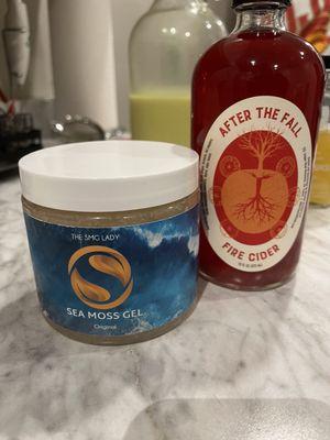 Sea Moss Gel and After the Fall Fire Cider