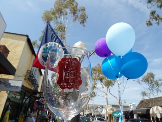 Look for the balloons outside of the stores. Those are the participating merchants.
