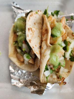 One shrimp and one chicken