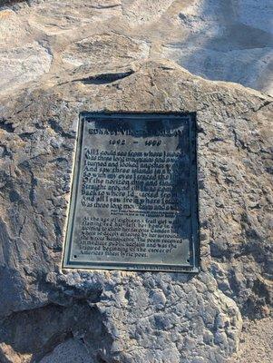 Poem referring to the site