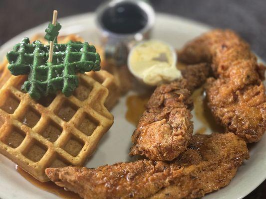 Chicken and waffles
