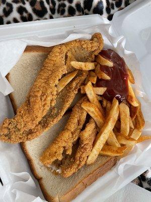 2 piece Catfish with Fries