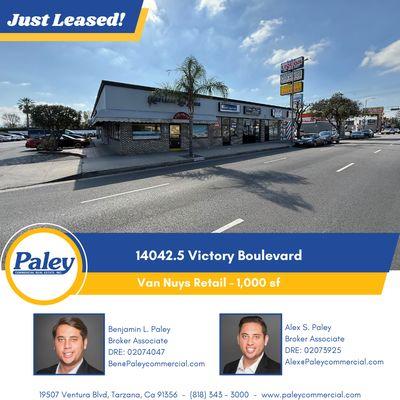 Just Leased!
We're excited to announce that this prime retail space has been successfully leased by Alex and Ben!