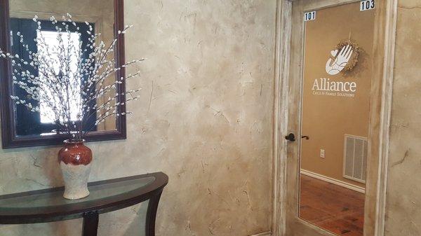 Enter the main door and our suite is to the right.