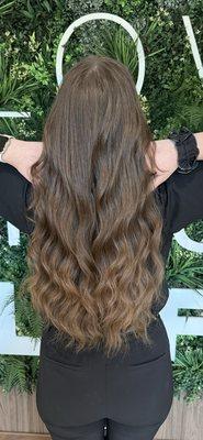 Blowout on naturally curly hair!