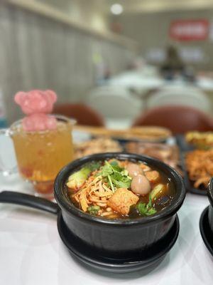 Szechuan potato noodles & Jasmine orange