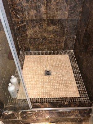 Re-grout work completed after 20 years of use.